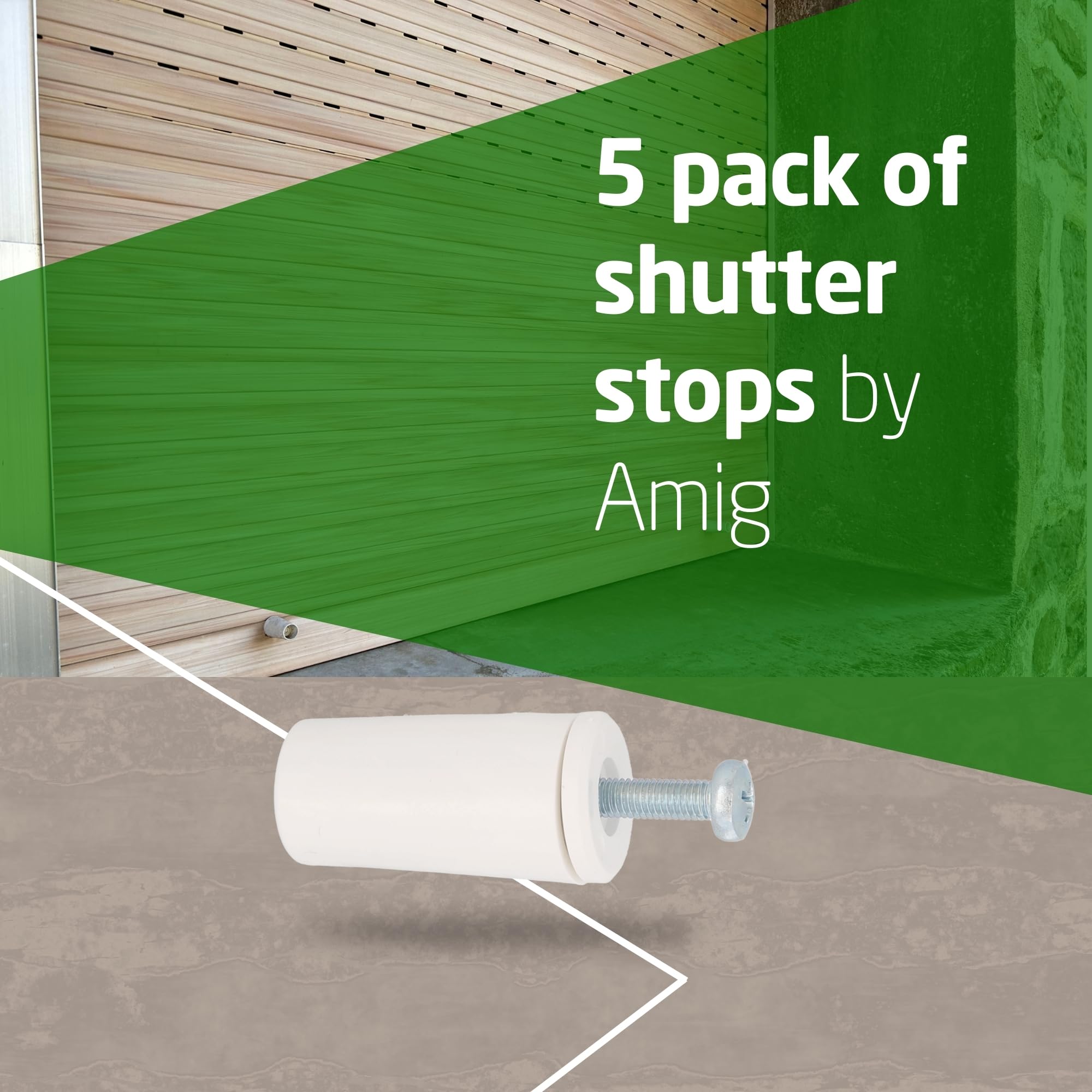 Amig - Pack of 10 Roller Shutter Stoppers, White, 40 MM - Image 2