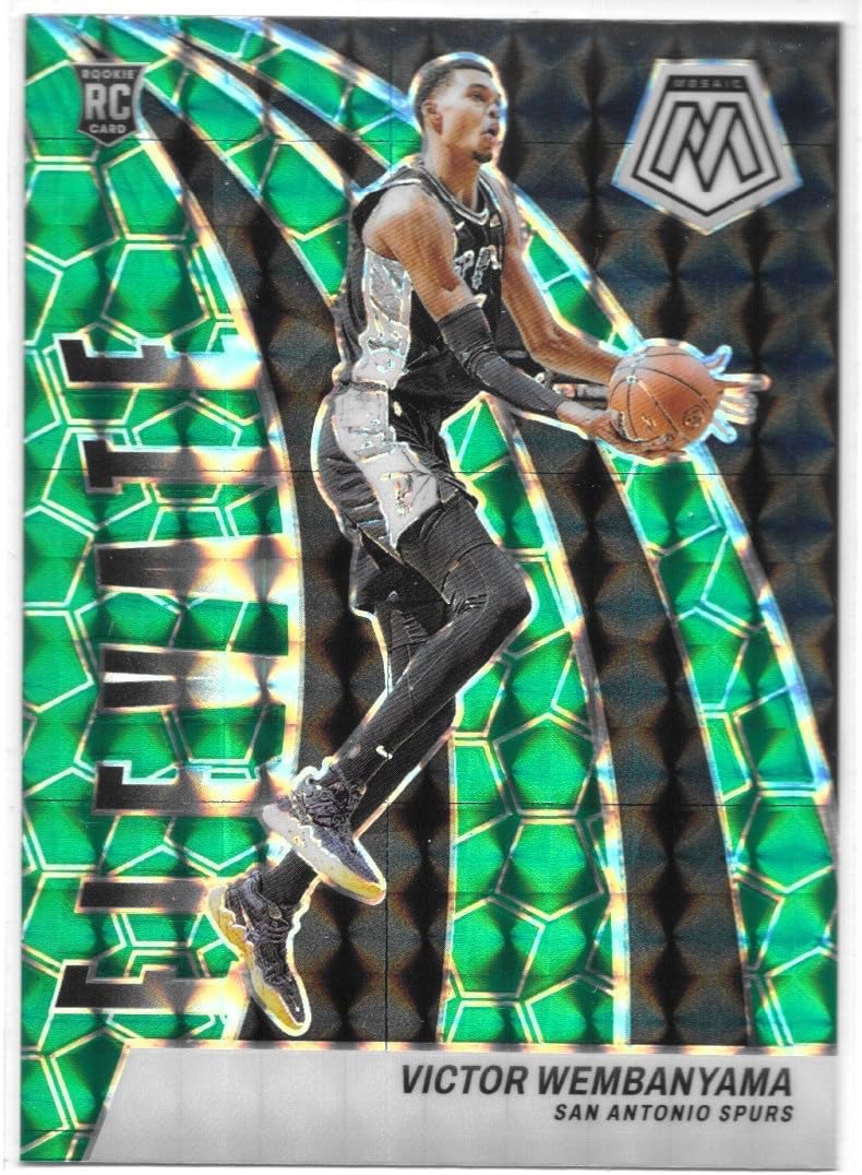 Victor Wembanyama 2023-24 Panini Mosaic Elevate Mosaic Green Card #18