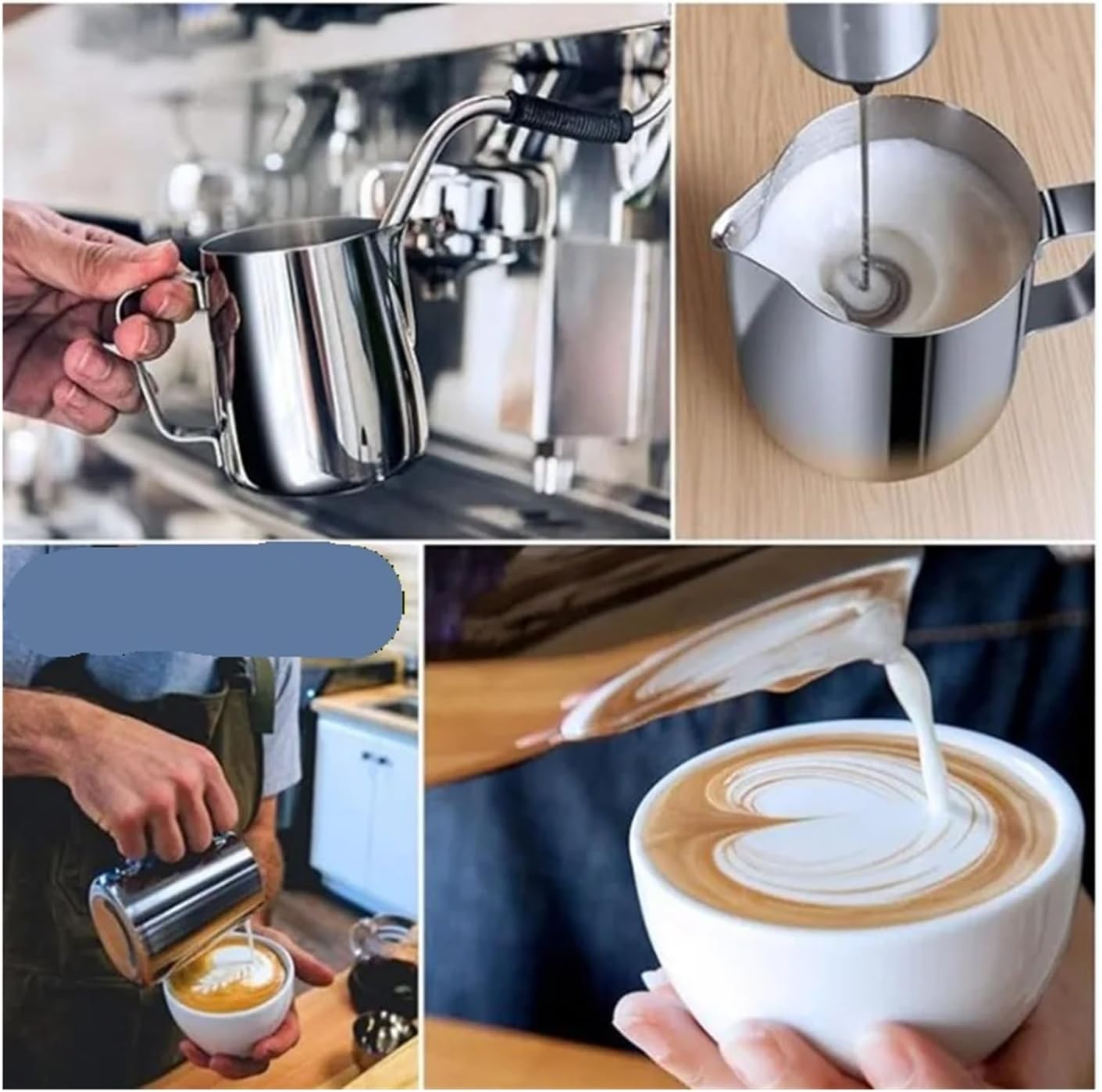 350ml/600ml (12/20 Oz) Milk Frother Steam Canister Coffee Latte Carafe Cup With Pen(600ml (20 oz))