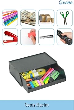 Evene Gizli Çekmece Organizer Masa Altı Saklama Kabı Siyah Renk Model 3 Tyc00750794446