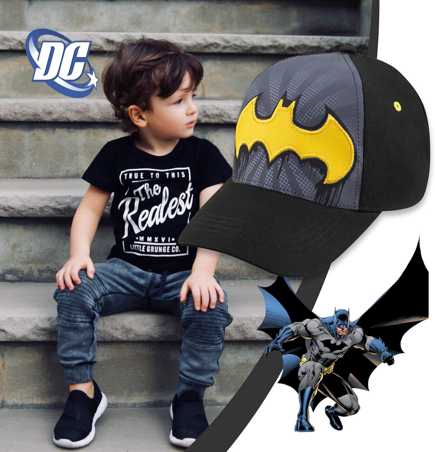 Miniatura 3 de DC Comics - Gorra de béisbol para niños de 2 a 7 años