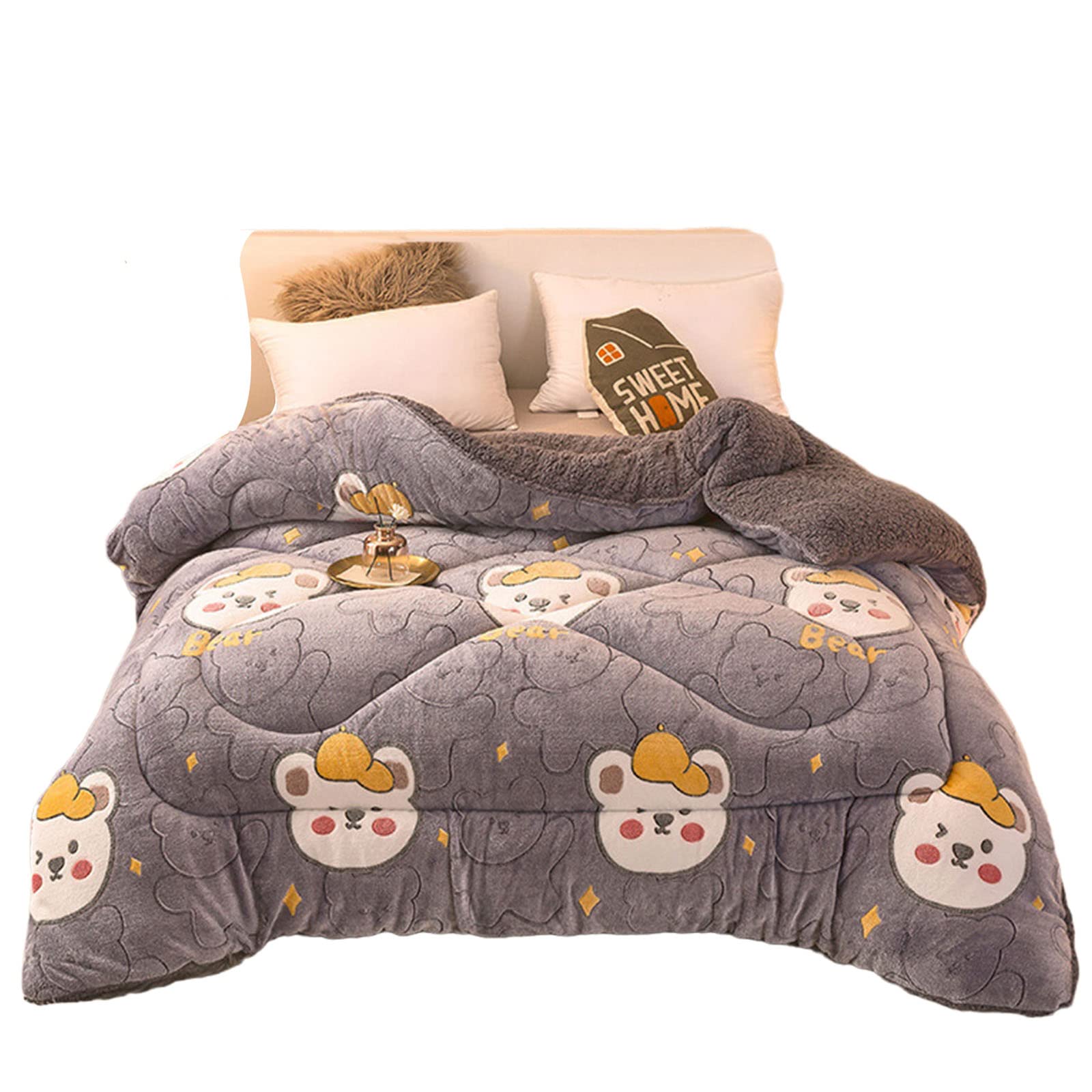 Couette en duvet anti-froid et édredon velours d'agneau 4kg