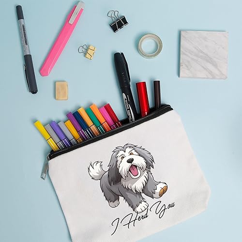 Miniatura 4 de Bolsa de maquillaje para perro pastor inglés antiguo, bolsa de maquillaje para perro pastor inglés, regalo para propietario, kit de supervivencia