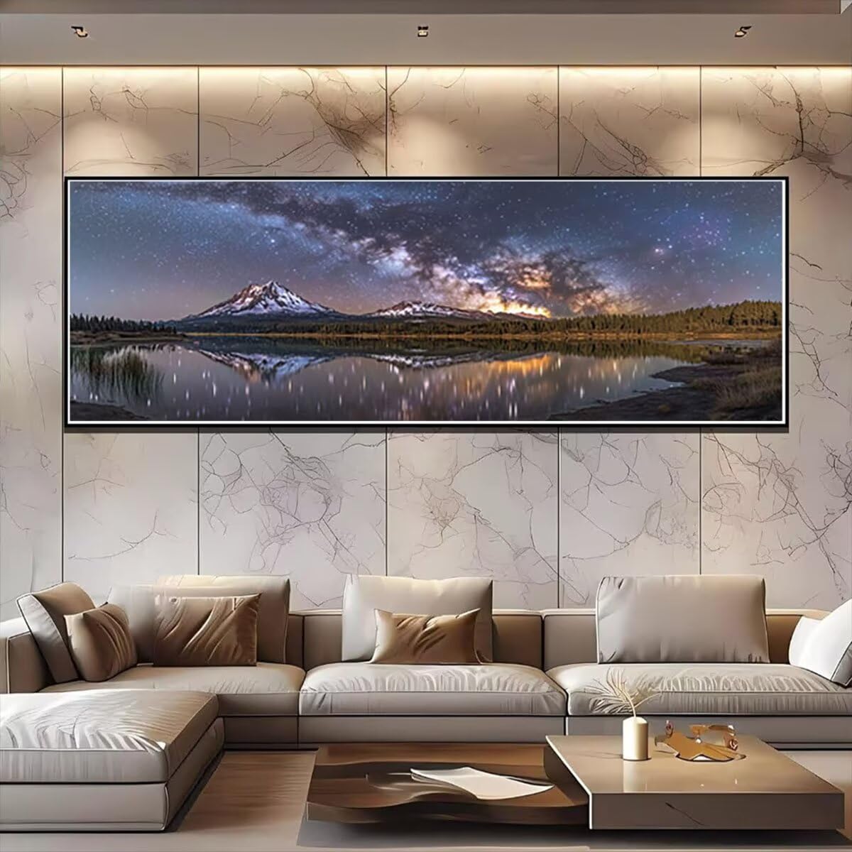 200 x 80 cm diamentowe malowanie duży krajobraz, kreatywne hobby dorośli haft diamentowy pełny zestaw, gwiezdna noc malowanie diamentowe rzemiosło ze strasu malarstwo dla dorosłych, dekoracja ścienna