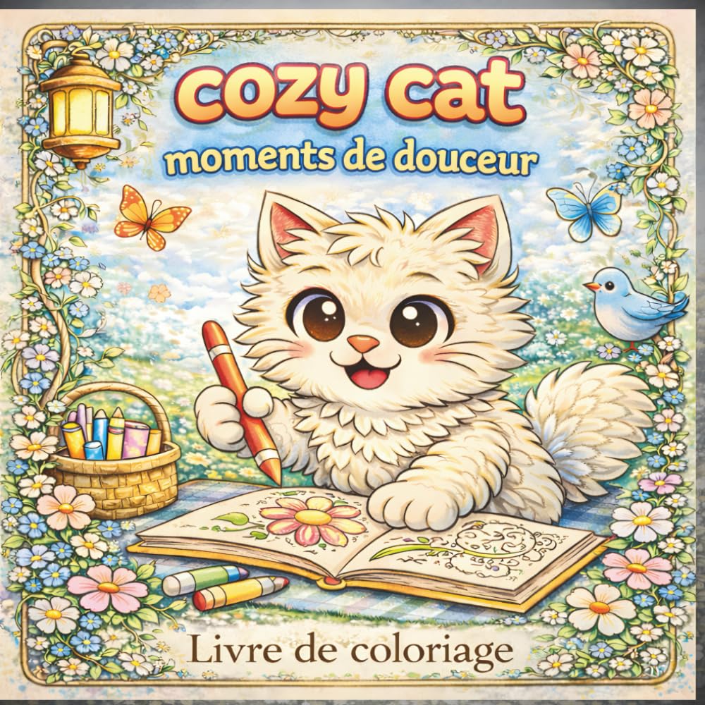 Cozy Cat – Illustrations de Chats Adorables pour Enfants: Un livre de coloriage doux et apaisant rempli de scènes adorables pour stimuler la créativité et la joie