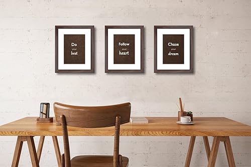 Vista 304 de Juego de 6 portarretratos de 5 x 7 con cristal real para fotos de 4 x 6 con paspartú o 5 x 7 sin paspartú, para pared o mesa, marcos de fotos