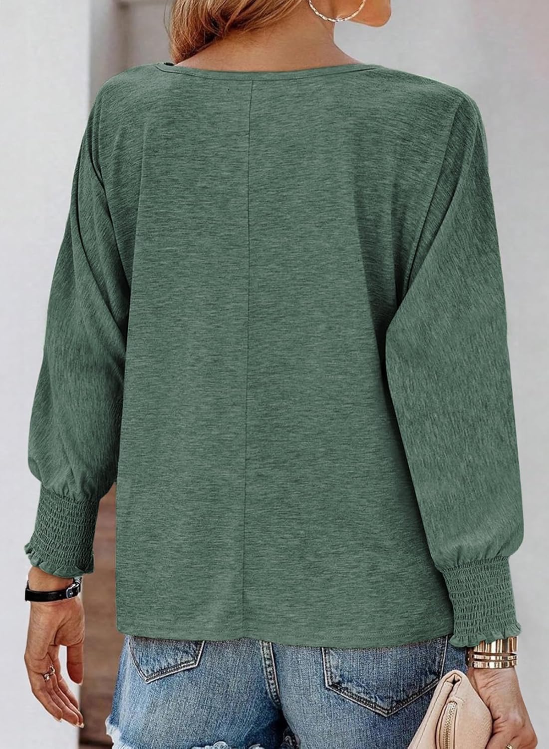 Dokotoo Christmas T Shirts for Women 2024 Fall Winter Oversized Trendy T Shirts for Women Crewneck Long Sleeve Casual Loose Shirts Basic Tee - Image 2