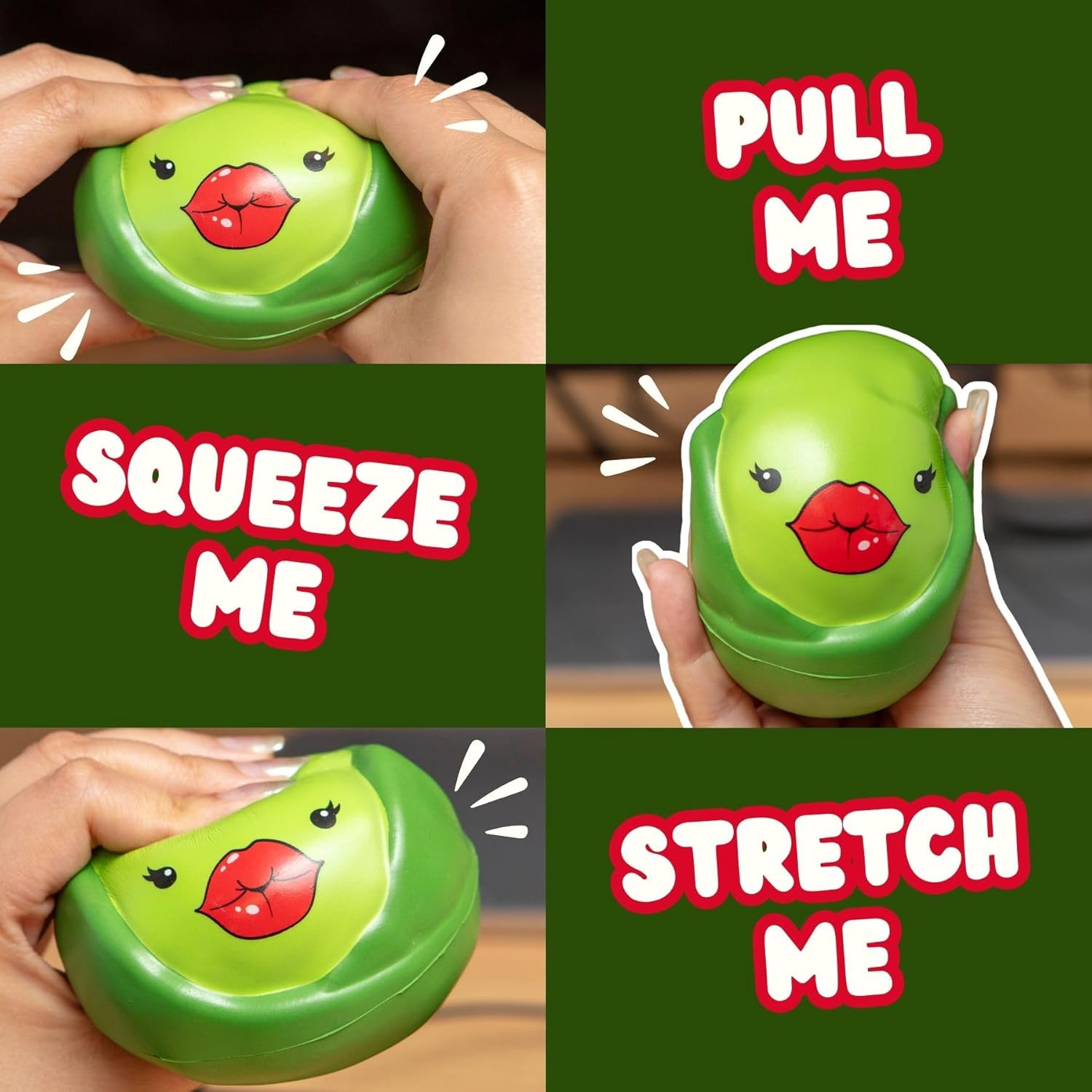 Boxer Gifts Brussel Pouts Squishy Stress Ball – Funny Stress Relief Toy for Adults, Anxiety Relief, Novelty Stocking Filler, Secret Santa Gift for Colleagues