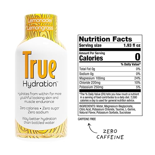Miniatura 2 de True Hydration Shots Lemonade - Agua de limonada, paquete de 12 unidades de 1.93 onzas líquidas, electrolitos, aminoácidos, cero azúcar, cero sodio,
