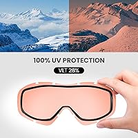 Vista 4 de OutdoorMaster OTG Gafas de esquí – Gafas sobre lentes para esquí y snowboard para hombres, mujeres y jóvenes – 100% de protección UV