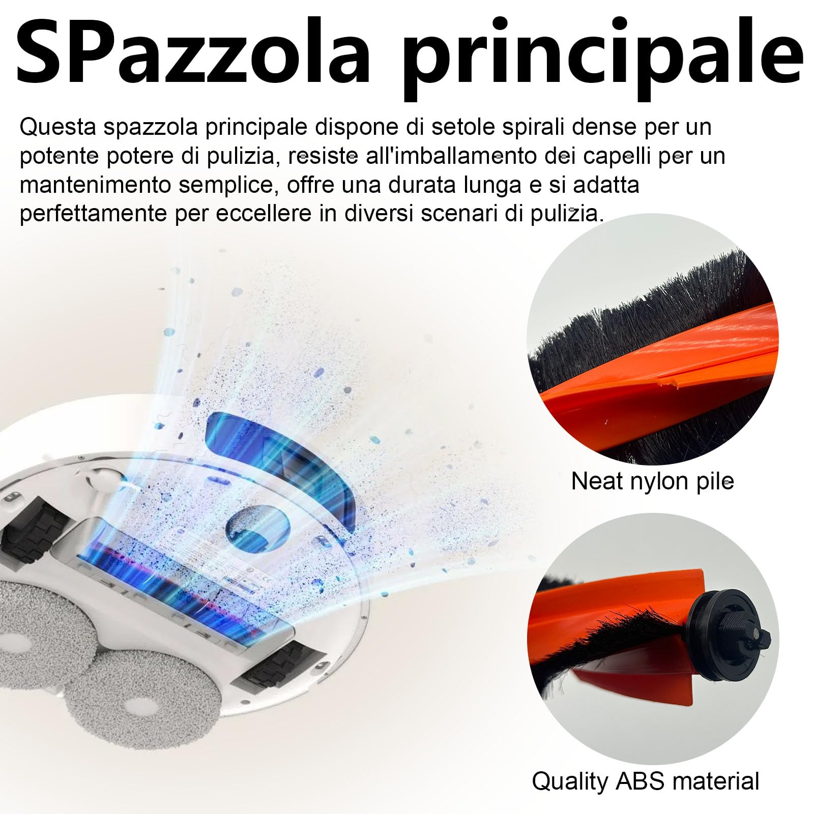 Set di Accessori per Xiaomi X20+/X10 Plus Robot Aspirapolvere, 1 Spazzola Principale, 4 Filtri Hepa, 6 Asciugamani, 6 Sacchi di Polvere, 6 Spazzole Laterali