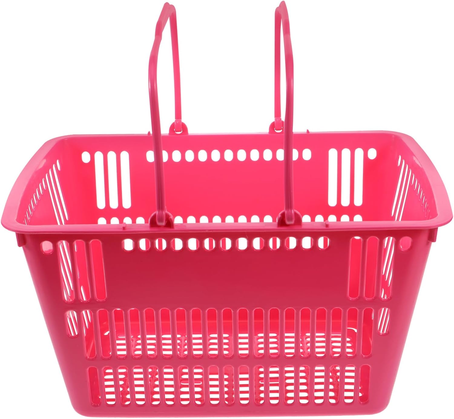Ciieeo Large Thickened Plastic Grocery Basket with Ergonomic Handle Desktop Storage Container for Snack Shops Fruit Stores Supermarkets Lightweight and Easy to Clean Storage Basket for