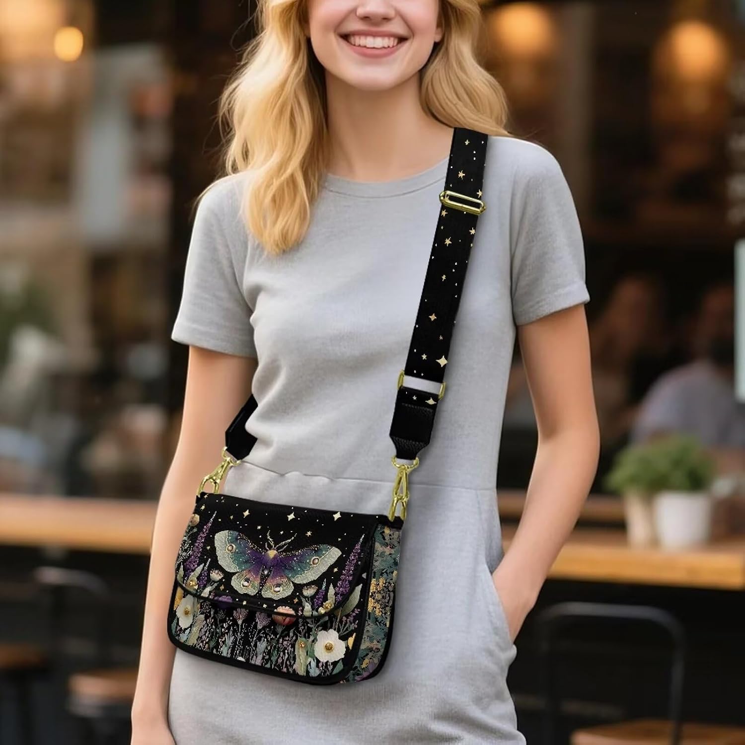 Satchel Purses for Women Flap Over Magnetic Buckle Leather Tote Messenger Bags with Adjustable Strap Portable Inside Zipper