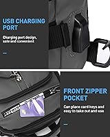 Vista 23 de Mochila cruzada pequeña negra para hombre y mujer, H-Negro, S, Moda