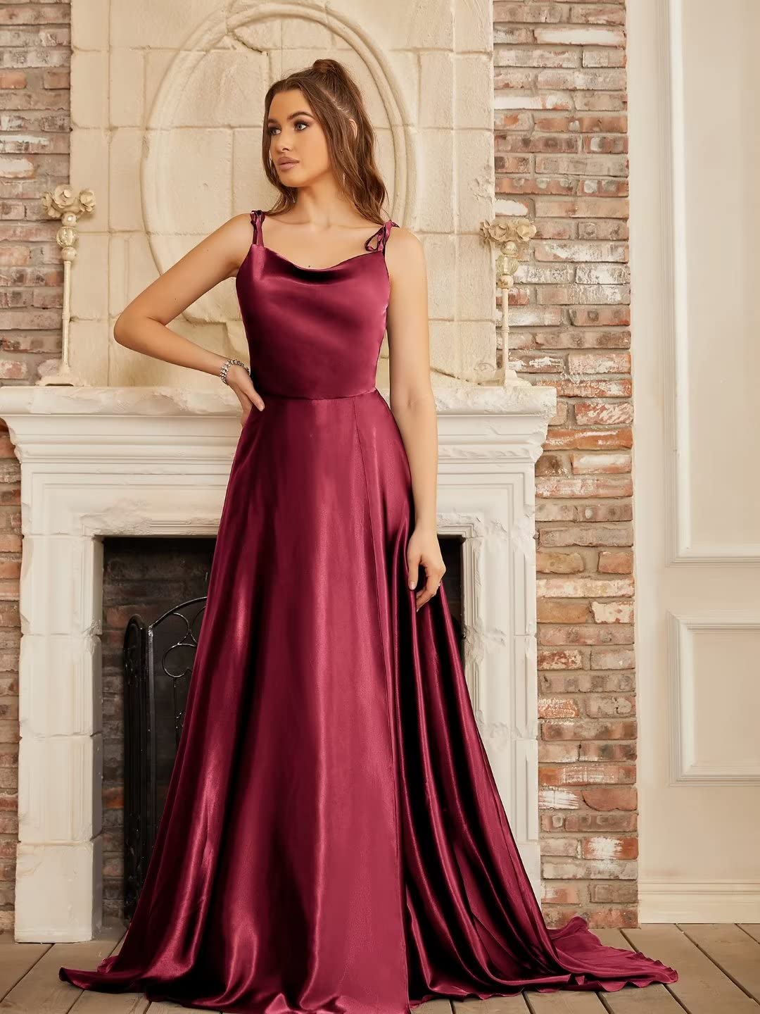 BABYONLINE D.R.E.S.S. Abito da Sera Lungo Grandi Dimensioni Spacco Sexy Backless Chic Elegante Abito da Gala Promo