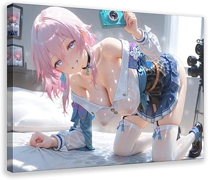 AI Japanese Anime, AI Sexy Girl, AI Anime Drawing44 Canvas Poster Wall Art Decor Print Picture Paintings for Living Room Bedroom Decoration Frame 24x36inch60x90cm