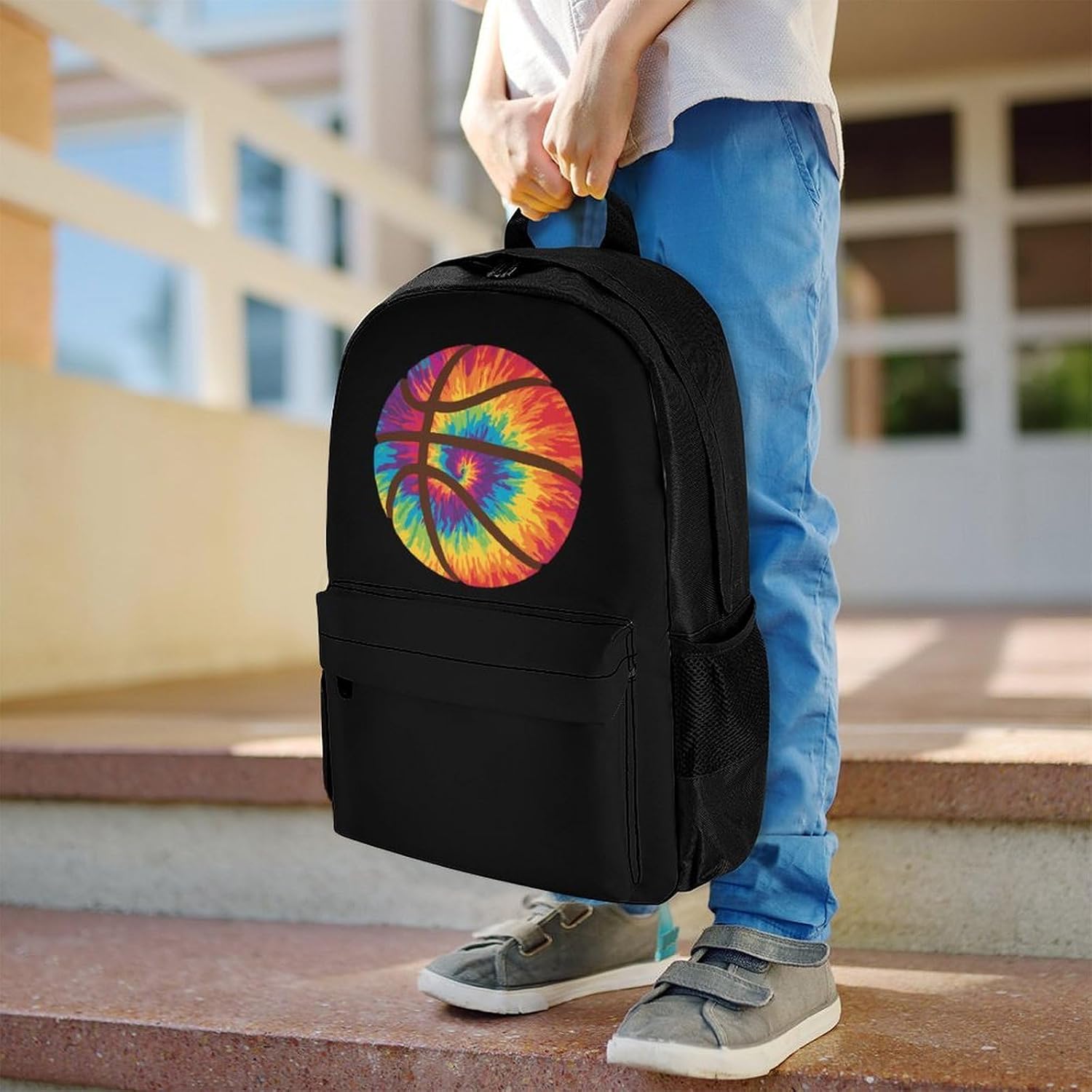 Tie Dye Basketball Backpack Lightweight Backpacks Work Bag