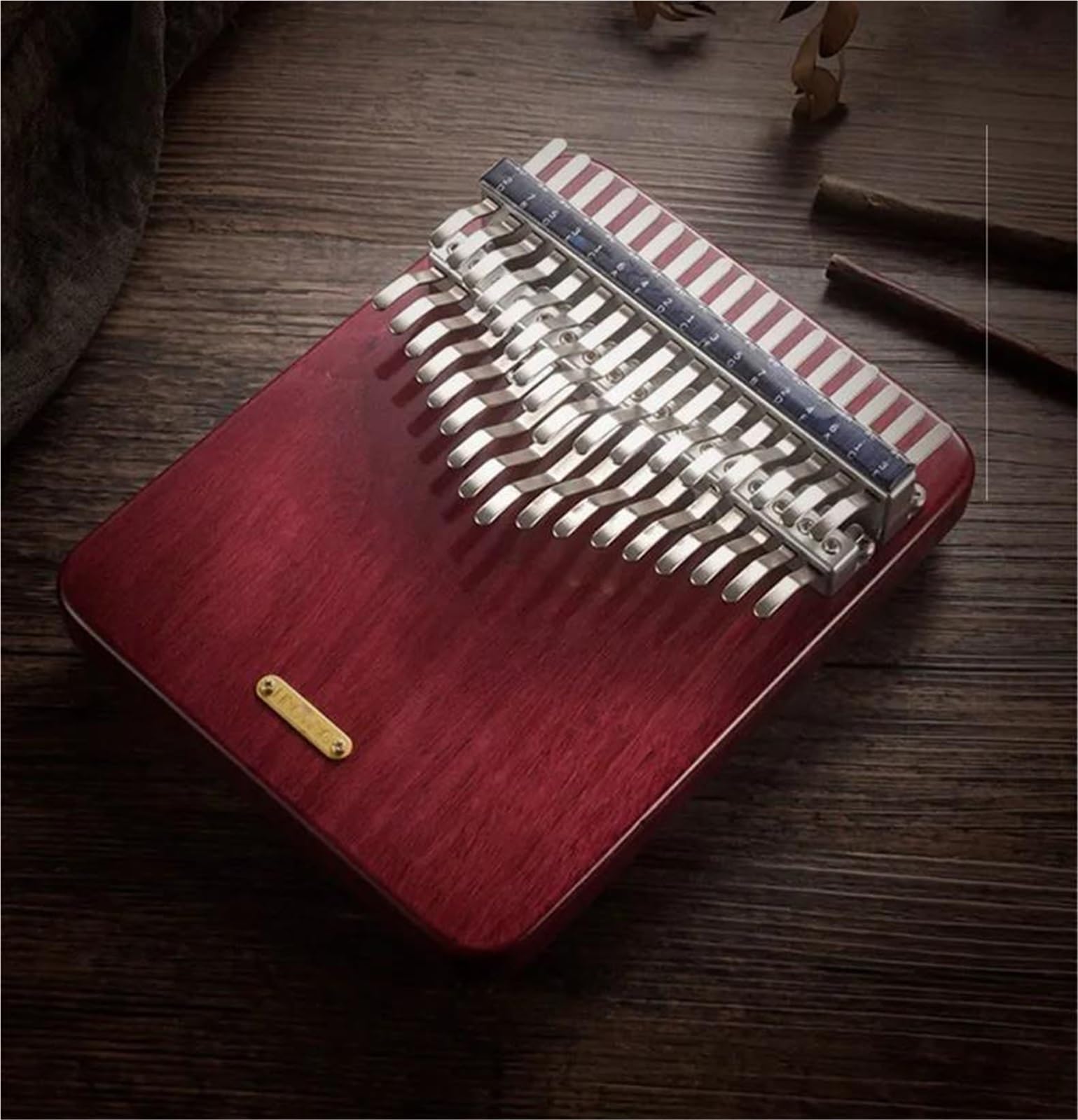Kalimba Klawiatura Muzyczna Kalimba Chromatyczna 34 Klawiszowa Profesjonalna W Tonacji C Z Akcesoriami(Bass Version)