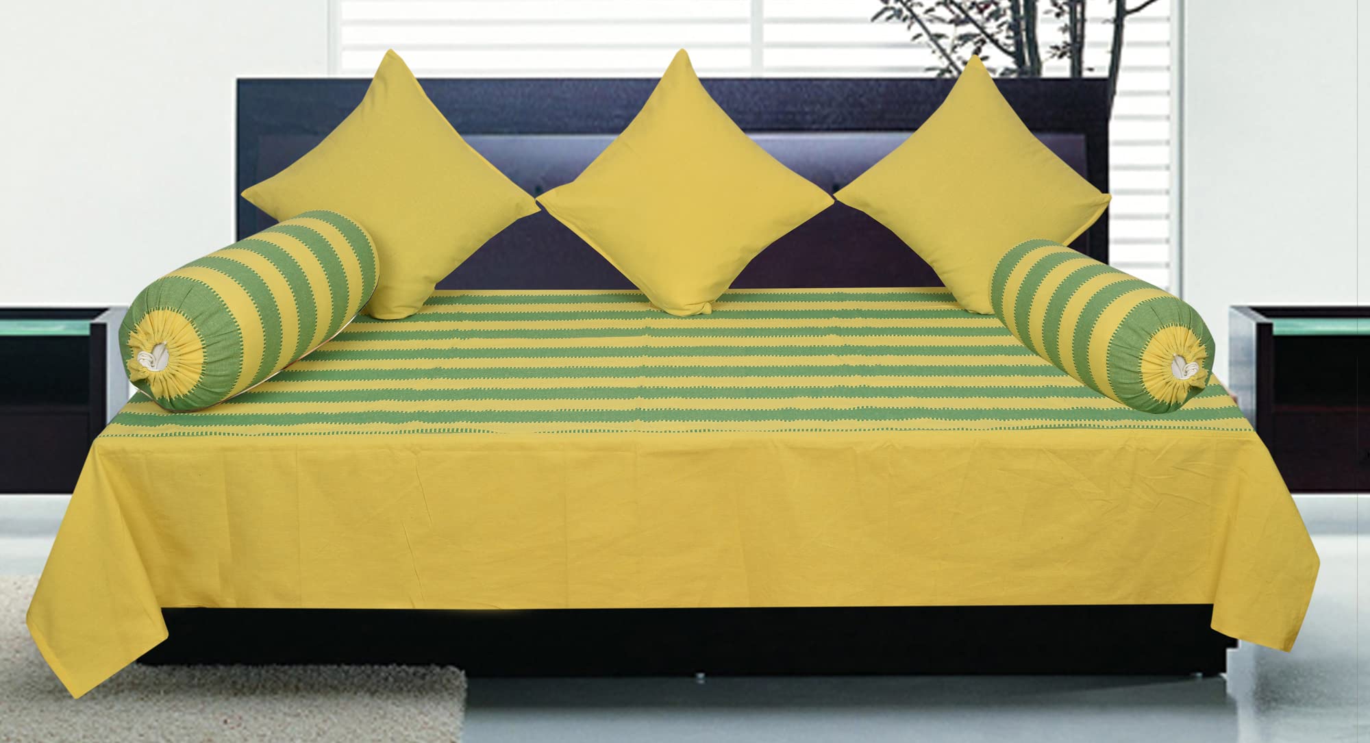 1 Bedsheet 60 X 90 INCHS :2 Bolster Covers 16 X 32 INCH::3 Cushion Covers 16 X 16 INCH.-image-27