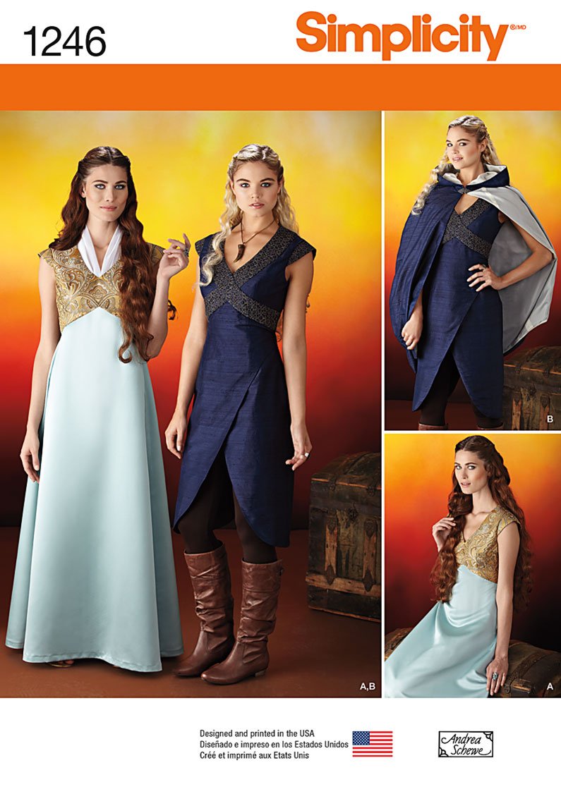 Patron déguisement femme Simplicité 1246 pour vos soirées cosplay et fêtes
