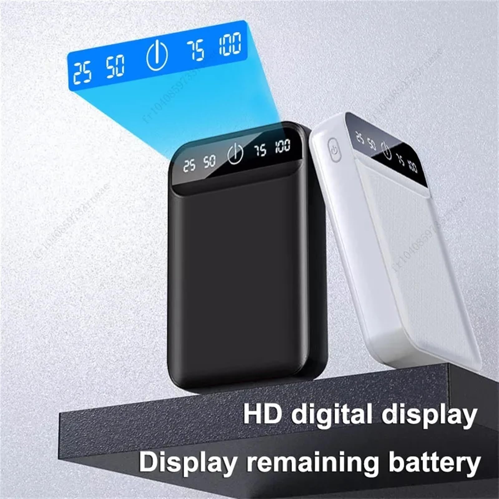 Power Bank 30000 MAh Dwukierunkowe Szybkie Ładowanie PowerBank Cyfrowy Wyświetlacz Przenośna Zewnętrzna Ładowarka Do Baterii Kompatybilna Z IPhonem (Size : Black)
