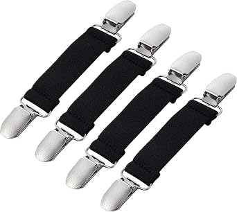 Elastic Mitten Clips Tight Stainless Steel Gloves Clips for Toddler Kids Clothes Dress Sweater Shawl Fit Cinch Waist Clips