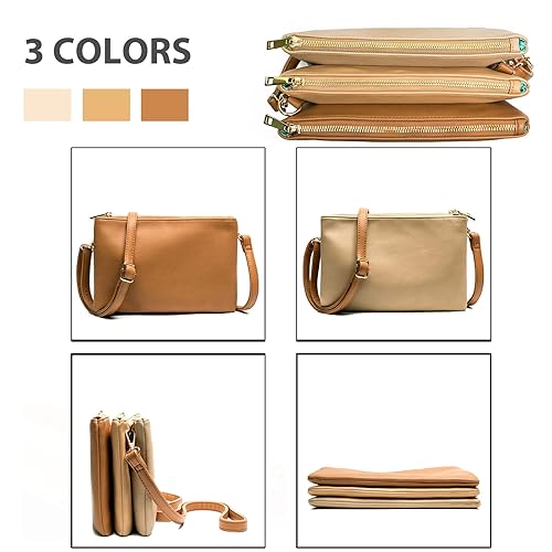 Miniatura 9 de MOMINSIDE Mochila para pañales, bolsas cruzadas de cuero para bebé con 6 bolsillos aislados para mamá papá, búsqueda de registro de bebé, cambiador,