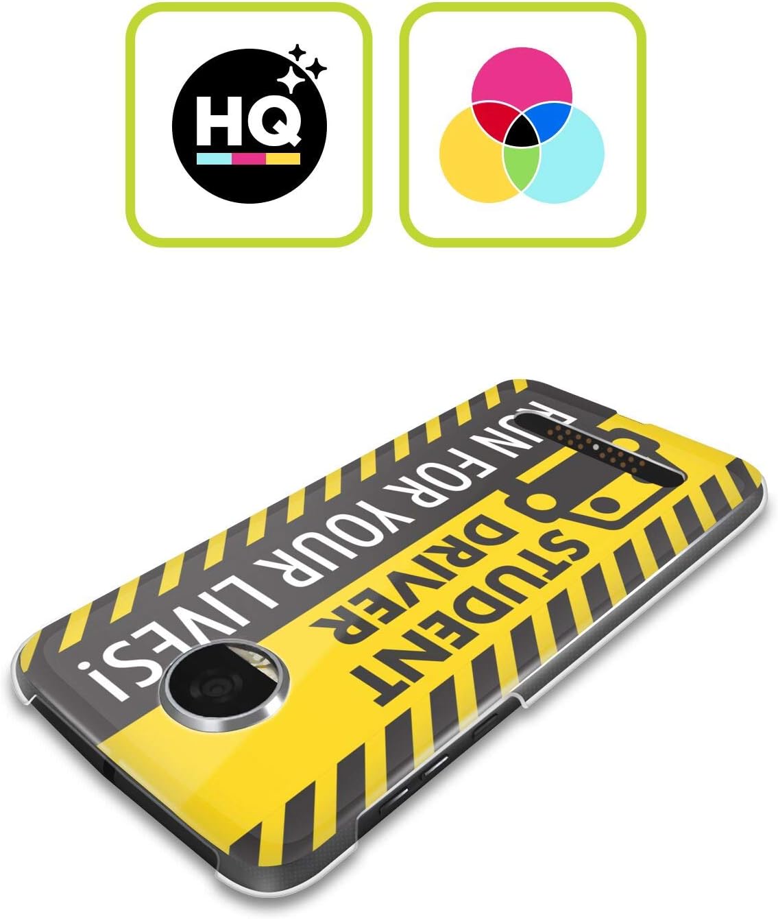 Head Case Designs Car Humour Student Driver Signs Hard Back Case Compatible with Motorola Razr 40 / Razr 2023