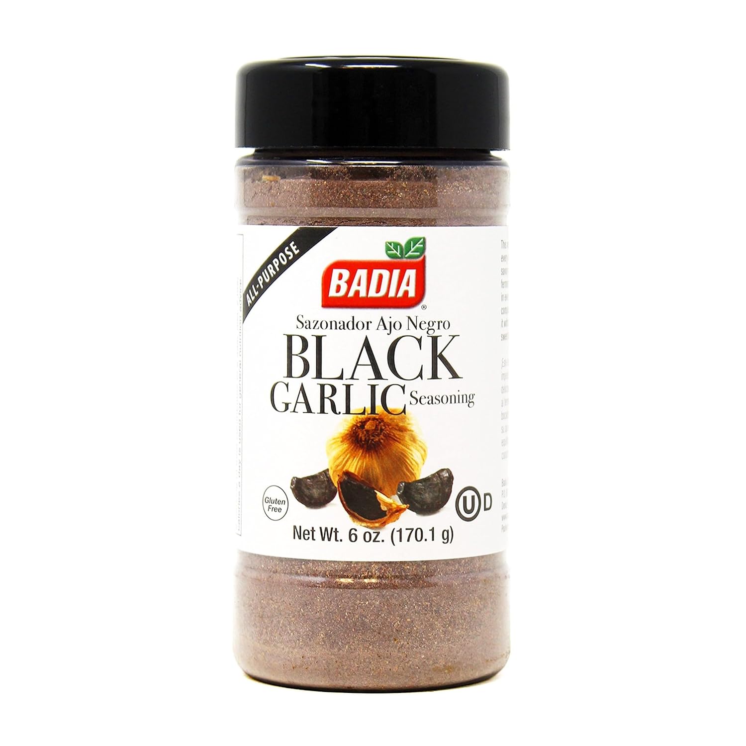 Badia Black Garlic Seasoning, 6 Oz (Pack of 6) – Rich, Savory & Umami Flavor for Meat, Seafood and Vegetables