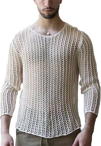 EACH WOMEN Men Mesh Sheer Tshirt Sexy 