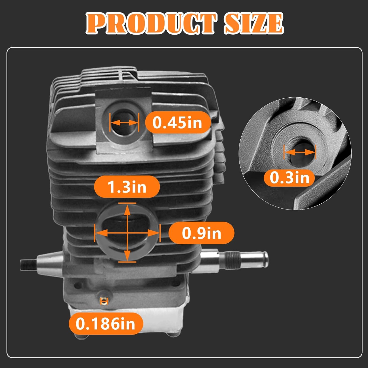 49mm Cylinder Crankshaft Assembly fit for Stihl MS390 MS290 MS310 029 039 Chainsaw Replace 1127 020 1216，1127 020 1213