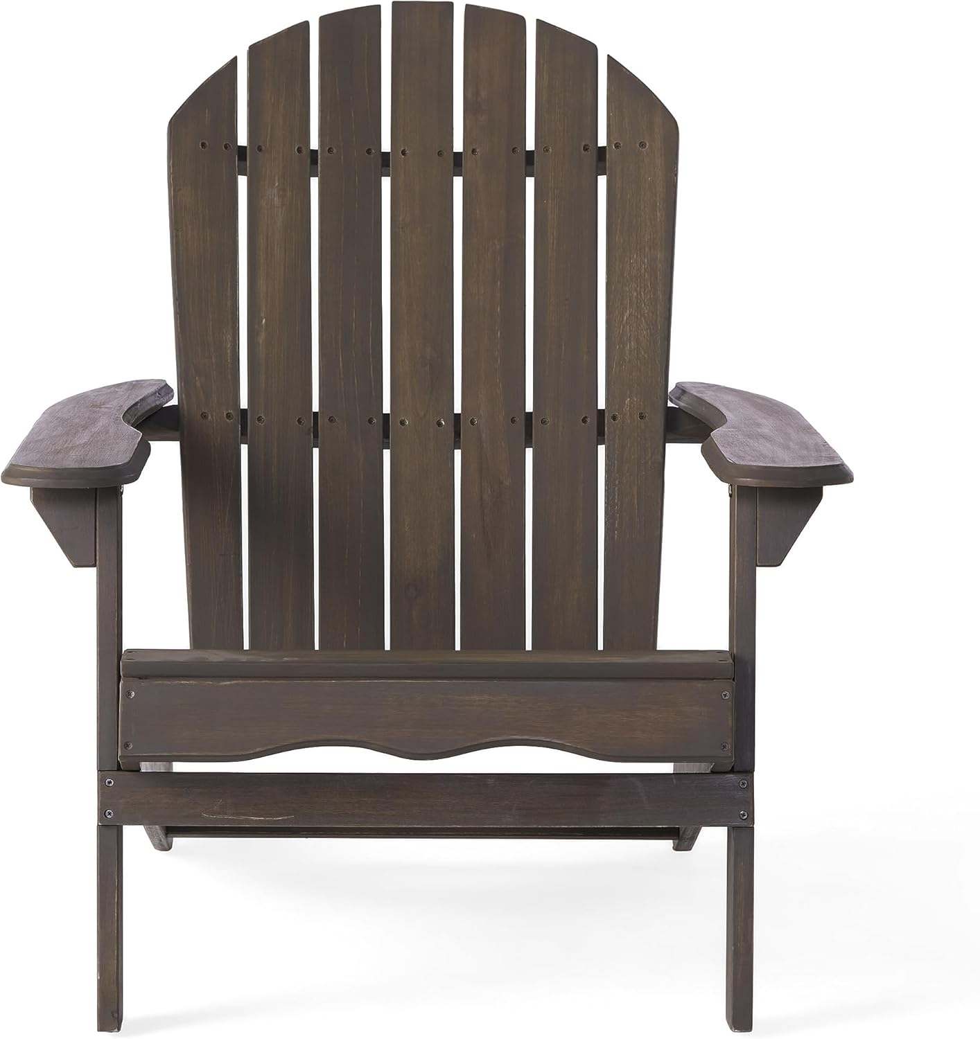 Christopher Knight Home Hanlee Folding Wood Adirondack Chairs, 2-Pcs Set, Grey Finish