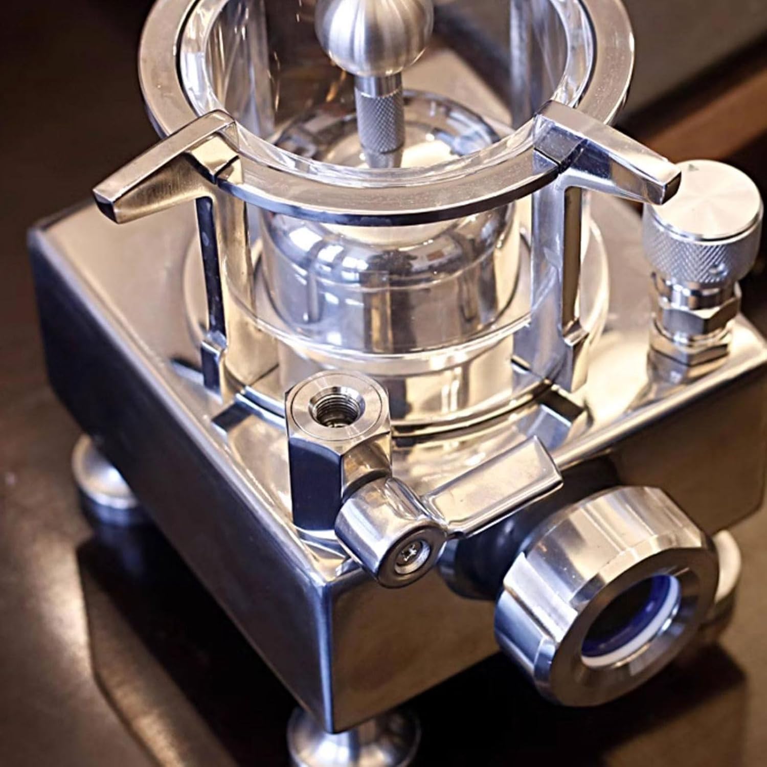 304 Stainless Steel Teapot Warmer Thickened Glass-Covered With Visual Window For Mineral Oil Camping Travel Afternoon Tea