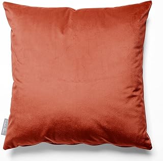 Izabela Peters Cushions With Covers Included, Filled Cushion, Eco-Friendly Velvet Cushions, 50 cm, Burnt Ochre, Chair Cushions, Sofa Cushions, Seat Cushions, Large Cushions