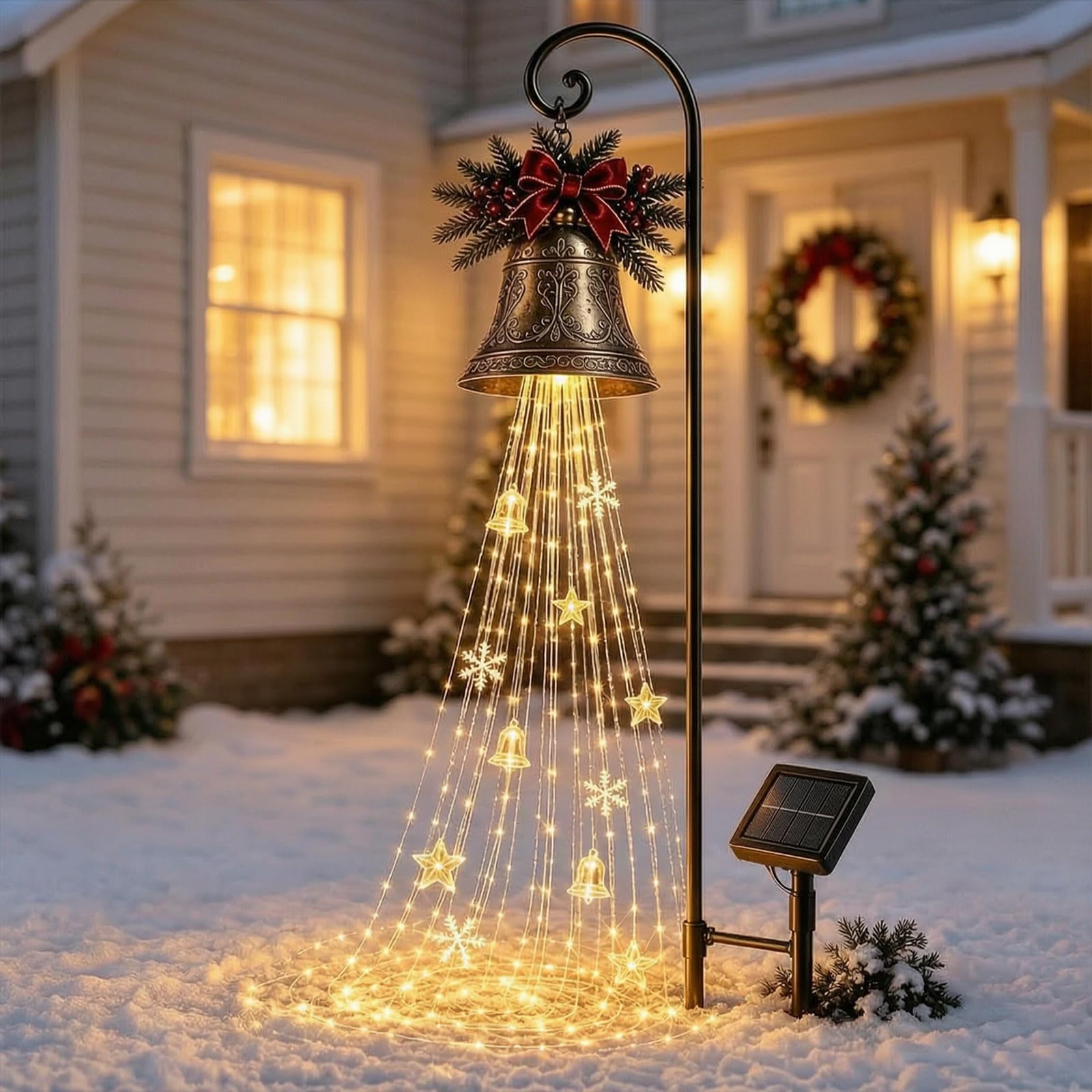 Christmas Bell Solar Yard Light