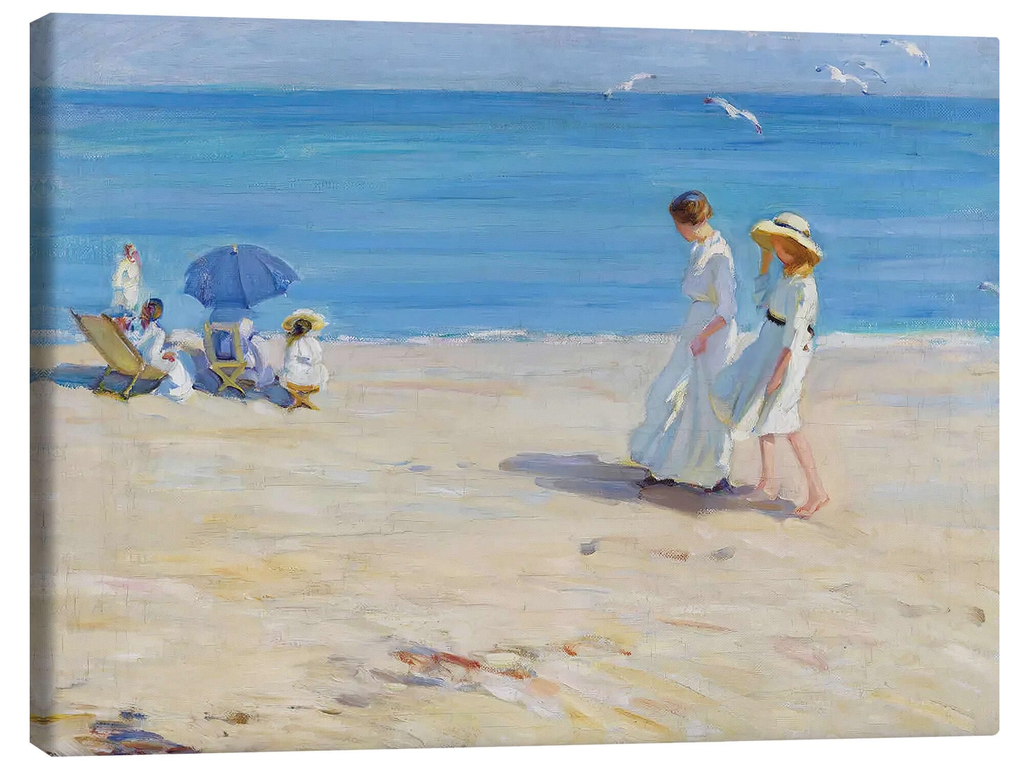 Blue sea on the beach of Saint Malo Obraz na płótnie