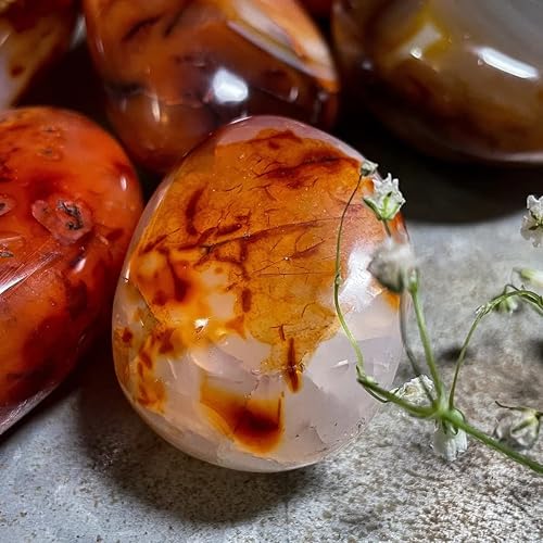 Miniatura 3 de Zenkeeper Piedra de palma grande, piedra de preocupación natural, piedra de bolsillo pulida para curación de cristales, alivio del estrés y la