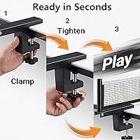 Vista 3 de Juego de postes de ping pong, red de ping pong con abrazadera, práctica de entrenamiento profesional, soporte de agarre portátil, accesorios