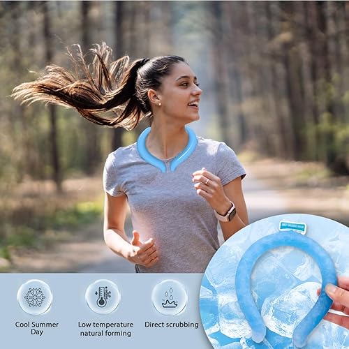 Miniatura 6 de Tubo de enfriamiento para el cuello, anillo de enfriamiento para el cuello, envolturas de enfriamiento reutilizables para el calor del verano, al
