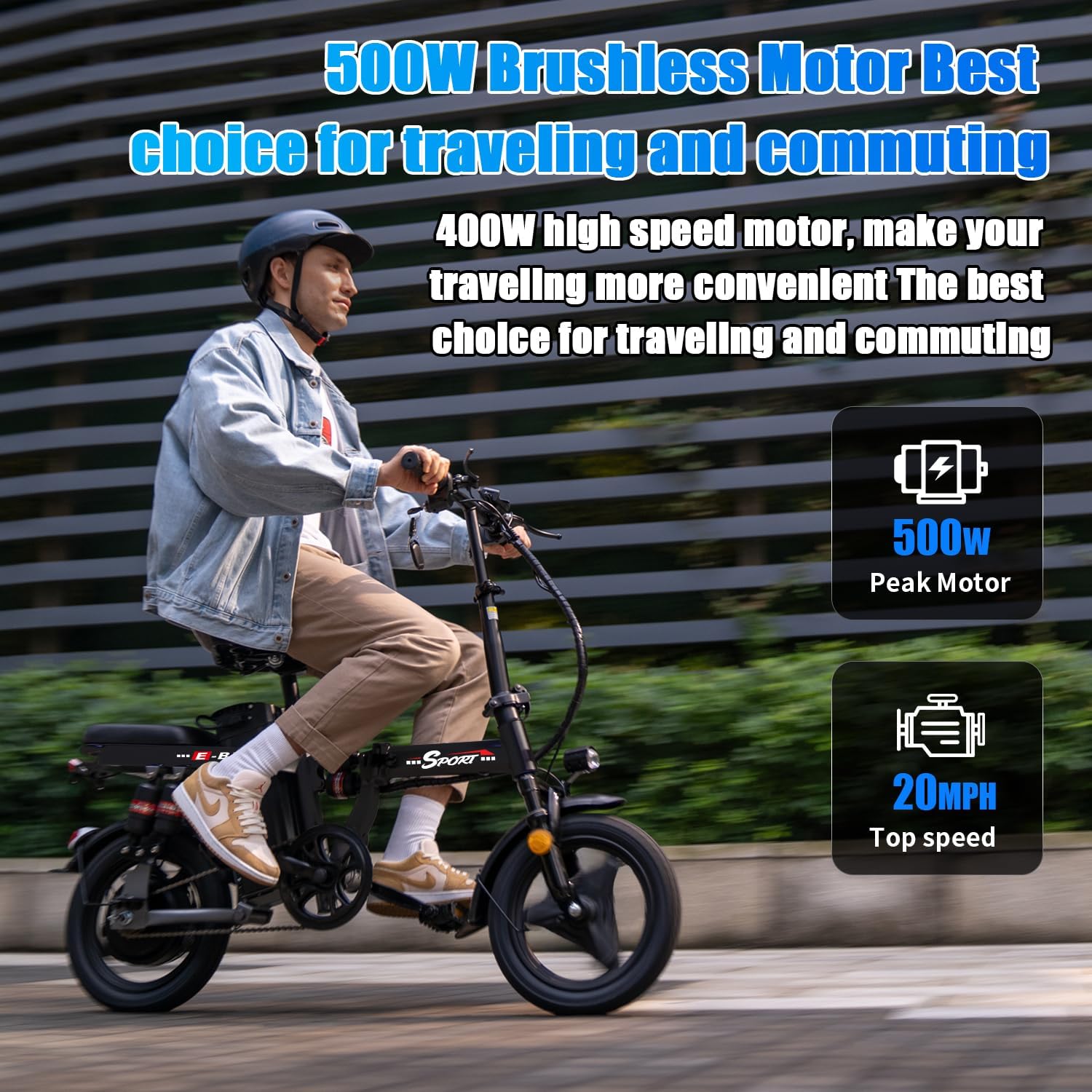 Electric Bike for Adults,14" Folding Adult E Bike with 650W Peak Motor,25 mph,30 Miles Range, 8-Point Suspension & Disc Brake,Commuter Electric Bicycle,UL2849 E Bike