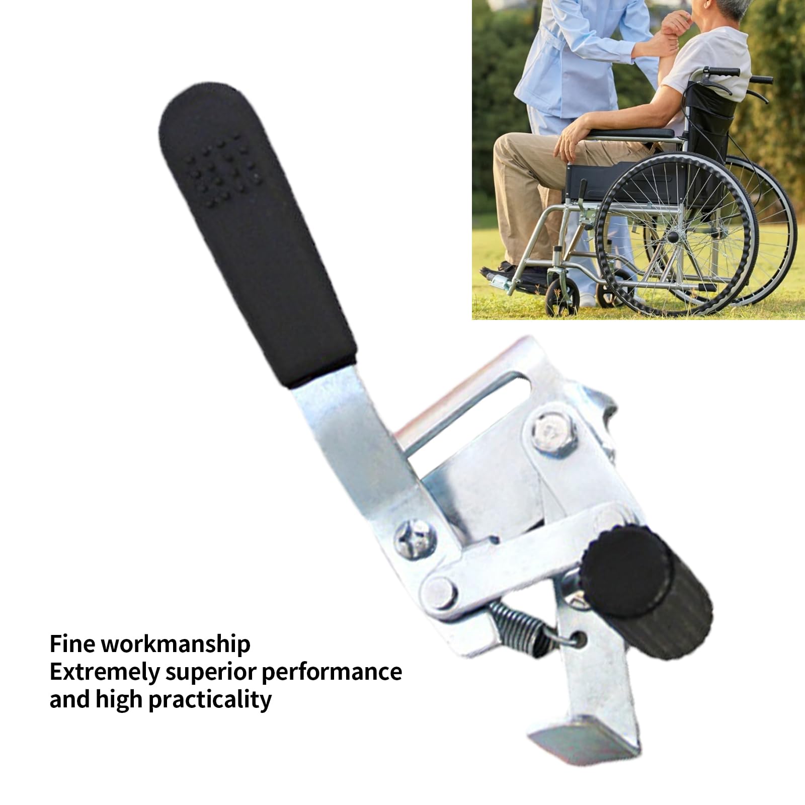 Freno para silla de ruedas,accesorios para silla de ruedas,accesorios para silla de ruedas con tornillo lateral para uso doméstico y venta de sillas de ruedas,Freno manual para silla de ruedas