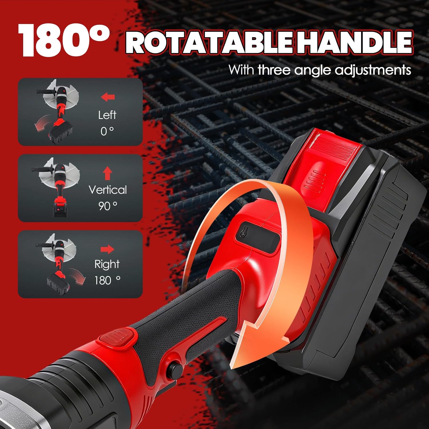 NEWTRY Cordless Rebar Cutter Cutting up to 5.31”(4-135mm), 36V Electric Rebar Cutter, Cordless Cutting Edge Saw Cutting Speed 4-5S Portable Rebar Cutter with Suitcase