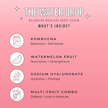 Avatara Kombucha The Water Drop Hydrating Serum - Ultra-Light Milky Serum with Kombucha, Coconut Water, Hyaluronic Acid, and Marshmallow Root - Hydrating Face Serum for Tween, Teen and All Skin Types