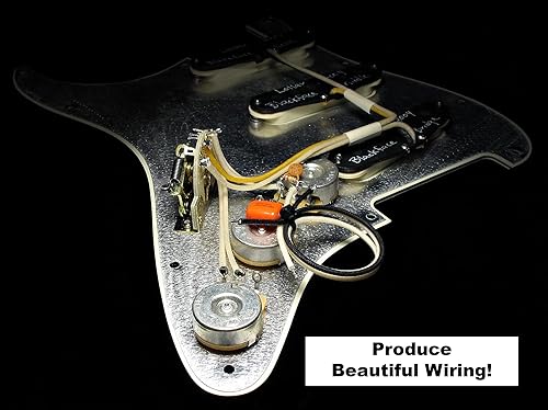 Miniatura 3 de Gavitt - Cable de tela para guitarras eléctricas, 10 pies cada una. de blanconegroamarillo, trenzado de cobre de 22 AWG, trenzado textil vintage,