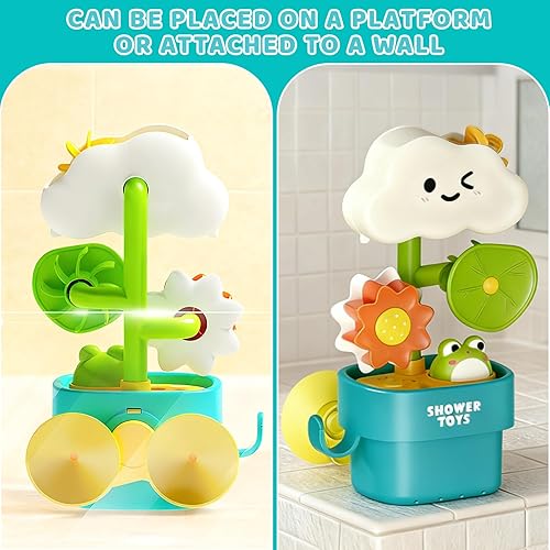 Miniatura 5 de Juguetes de baño para niños pequeños de 1 a 3 años, juguete de bañera con ventosa, juego de ducha para niños, divertido regalo de cumpleaños de