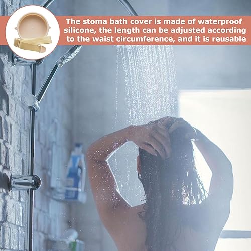 Miniatura 4 de 1 funda de ducha de ostomía, cubierta de ducha de ostomía impermeable, funda impermeable para bolsa de ostomía para ducha, cubierta de ducha de