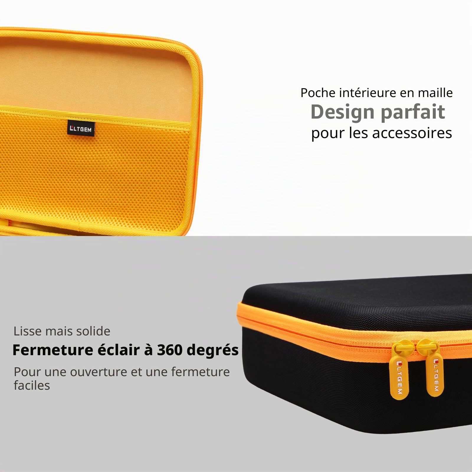 LTGEM Étui Rigide en EVA pour kit de Tournevis sans Fil DEWALT 8 V Max, gyroscopique, 2 Piles, électrique (DCF680N2) – Sac de Transport de Transport de Voyage