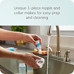 NUK Smooth Flow Pro Anti-Colic Baby Bottle, 5 oz (150 mL), Blue Clouds, 3 Pack