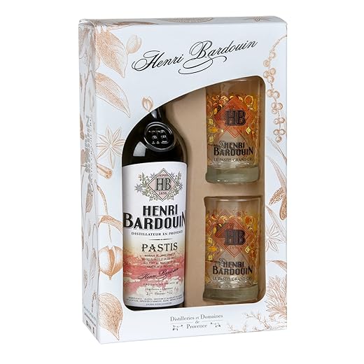Pastis HENRI BARDOUIN - Coffret Cadeau - 2 Verres Pastis Et 1 Bouteille