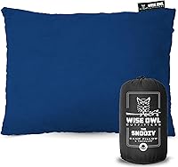 Wise Owl Outfitters Memory Foam Camping Pillow - Portable Travel Pillow for Hiking, Backpacking, Airplane Sleep, Tent & Car - Small, Compact & Supportive